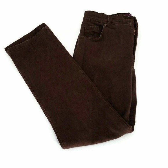 Gloria Vanderbilt Denim - Gloria Vanderbilt Womens Slim Fit Jeans Brown Stretch Pockets Denim 10 Short